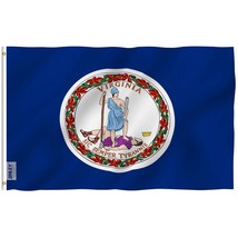 Fly Breeze Virginia State Flag with Brass Grommets 3X5Ft Banner - £12.78 GBP