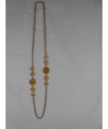 Vintage Sarah Coventry Signed Gold Tone Taste of Honey Necklace    36&quot; - $13.02 CAD