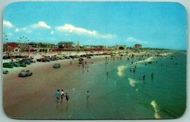 Beach View Cars On Beach Daytona Florida FL 1940s UNP Unused Chrome Postcard F9 - £4.78 GBP