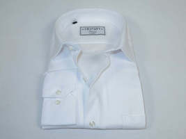 Men's Dress Shirt Charles TYRWHITT Turkey 100% Cotton CHT-16 White Pique image 3