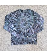 Gilden Men’s Blue Green Purple Spiral Ice Tie Dye Long Sleeve Shirt Size... - $24.50