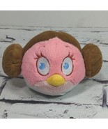 Angry Birds Star Wars Pink Bird Princess Leia 7&quot; Plush Stuffed Animal  - £7.74 GBP