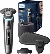 Philips S9987 Wet Dry Shaver SkinIQ Cleaning Pod GroomTribe app Pressure... - £471.01 GBP