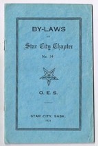 Saskatchewan Order Eastern Star By Laws Star City Chapter 1924 - $7.25