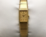 Vintage Seiko Watch Women Gold Tone Rectangle Dial 2E20-5029 Battery 6&quot; - $74.24