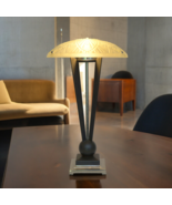 Art Deco Design Table Lamp &quot; Trinity Sky &quot; Unique Unique Specimen Lamp - $525.40