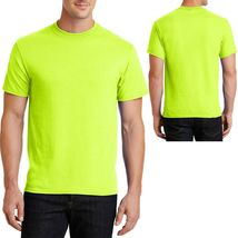 Mens SAFETY COLORS Tall T-Shirt 50/50 Cotton Poly Tee High Visibility LT... - £8.27 GBP+