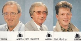 Roy waller don shepherd nick gardner 3x norfolk radio 1980s postcard s 101092 p thumb200