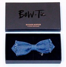 MAISON SCOTCH Bow Tie DENIM Jeans DISTRESS Trims CLIP New in Box - £62.12 GBP