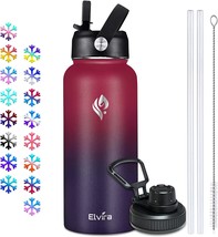 A3-Wine Red/Violet Gradient 32oz Vacuum Insulated Stainless Steel Water Bottle w - $44.00