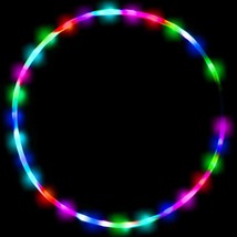36 Inches Led Glow Hoola Hoop For Adults, Large Exercise Glow Adjustable... - £43.09 GBP
