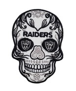 Las Vegas Raiders Sugar Skull NFL Football Embroidered Iron On Patch - £9.77 GBP+