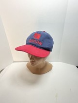 Vintage 1990&#39;s Saturn Automobile Blue and Red Snapback Hat - £15.91 GBP