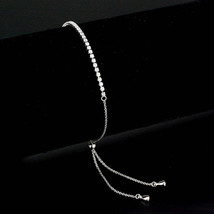 3W1637 - Rhodium Brass Bracelet with AAA Grade CZ in Clear - $515.39 MXN