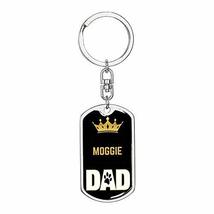 Cat Keyring Gift Moggie Cat Dad King Swivel Keychain Stainless Steel Or 18k Gold - £20.53 GBP