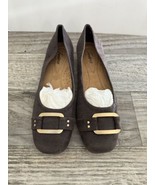 Trotters Womens Sizzle Signature Brown Suede Casual Flats Size 10.5 Buckle - $28.04