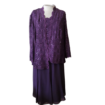 Purple Sequin Skirt Set Petite Large - $34.65