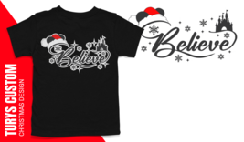 BELIEVE Christmas Disney family Christmas vacation Party Matching T-Shirts - $15.84+