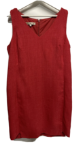 Evan Picone Sheath Dress Red Sleeveless Lined Career Casual All Seasons 16 - £16.25 GBP
