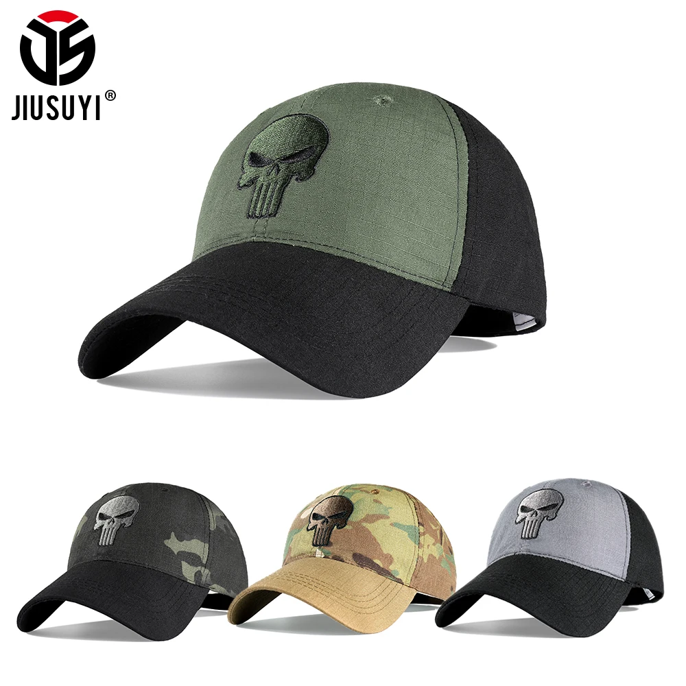 Tactical Baseball Caps Summer Adjustable Snapback Military Skull Trucker Hat - £9.69 GBP+