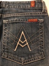 7 For All Mankind Women&#39;s Jeans “A” Pocket Distressed Stretch Flare Size... - $23.76