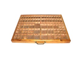 1930s to 40s Vintage Letterpress Typeset Tray - 21.75&quot; x 16.5&quot; - 97 Compartments - £67.53 GBP