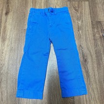 Crewcuts Boys Solid Blue Cotton Chino Pants Toddler 3 J.Crew Adjustable Waist - £17.77 GBP