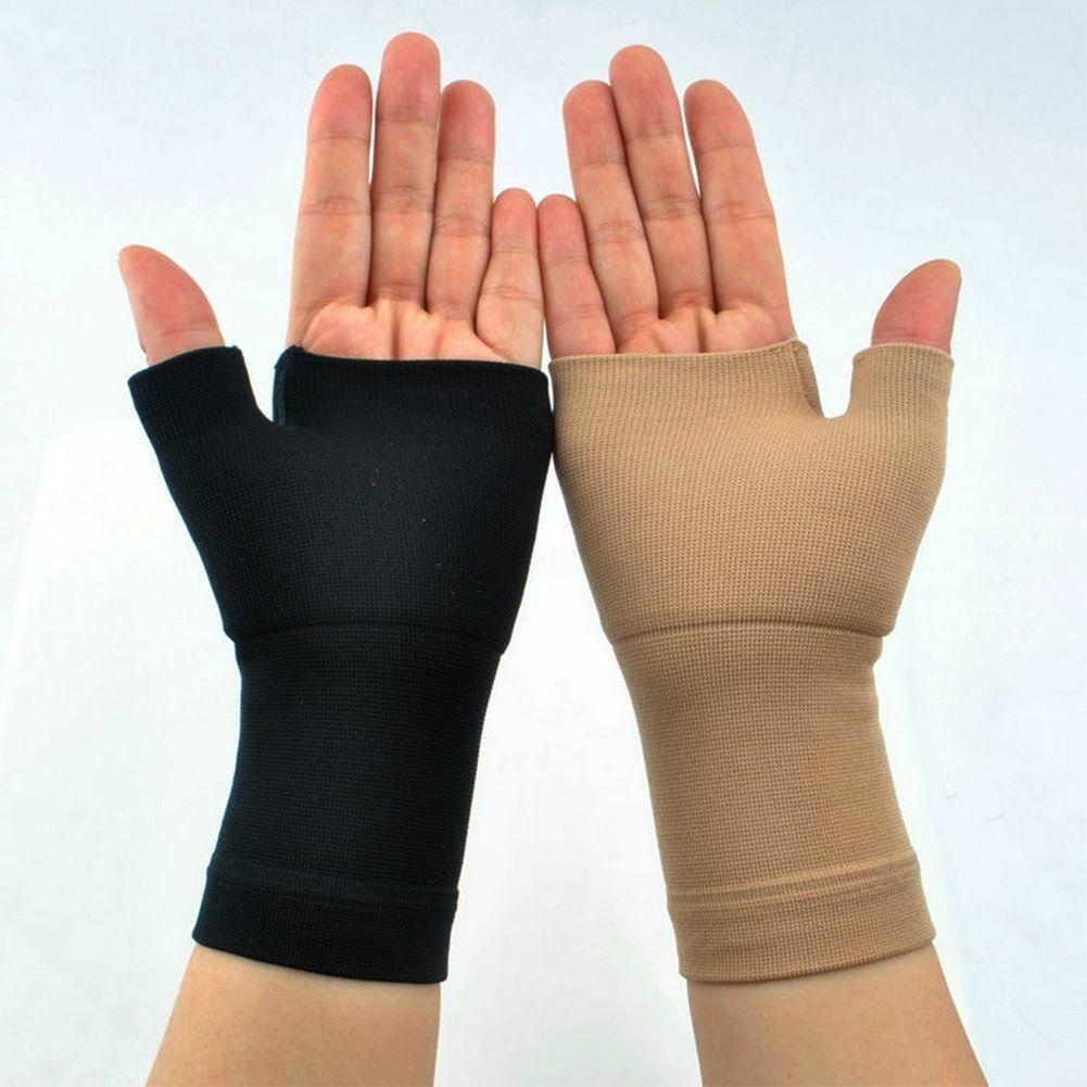 Chinlon Arthritis Elastic Gloves Joint Pain Thumb Sprain Hand Wrist Support 2pcs - £16.39 GBP