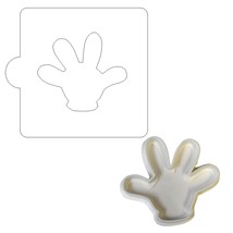 Mickey Minnie Glove Stencil And Cookie Cutter Set USA Made LSC529 - $4.99