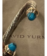David YURMAN 7mm cuff bracelet , David YURMAN Cable Gem collection Turqu... - $8,424.03 MXN