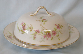 Heinrich Round Covered Butter Dish with Liner Floral Pattern - £35.81 GBP