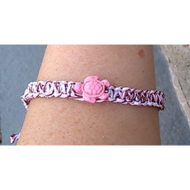 Pink Turtle Adjustable Hemp Bracelet  handmade jewelry  Kids Girls  - £7.72 GBP