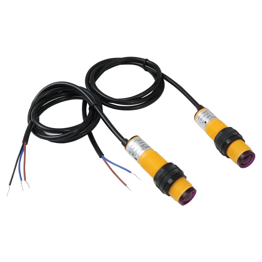 Photoelectric Switch Sensor,1 Pair M18 Through-Beam Reflection Optical - $31.99