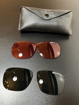 VINTAGE SIMMONS EXTRA LENS &amp; CASE Amber Grey NO GLASSES - $33.87