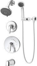(Valves Not Included) Symmons 5506-1.5-Trm Elm 2-Handle Tub And 5-Spray Shower - £263.96 GBP