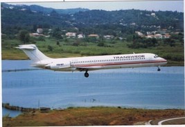 Photograph Airplane Transwede Sweden McDonnell Douglas MD-80 4 x 6 - £0.56 GBP