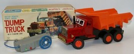 Vintage ASAHI Japan Battery Op Remote Cont. DUMP TRUCK Toy Construction Truck - £247.75 GBP