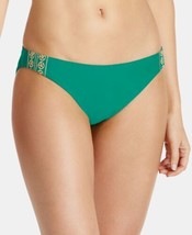 Raisins Curve Womens Pretty Embroidered Low Rider Bikini Bottoms,Green S... - $37.62