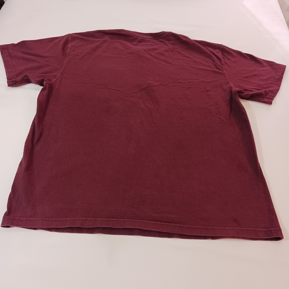 Carhartt K84 PRT Men's Burgundy Cotton Short Sleeve Henley T-Shirt Size Large Item image 2