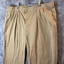 Polo Ralph Lauren Pants Mens 40W 29L 40x29 Tan Khaki Pleated Vintage USA... - £14.42 GBP