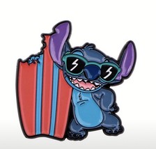 Lilo And Stitch Metal Enamel Pin - Disney Stitch Pin - Surfboard - £4.50 GBP