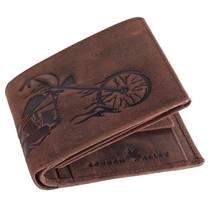 Bifold Wallet Stylish Harley Tan Leather For Men&#39;s Gift Gents Wallet Pack of 1 - £41.27 GBP