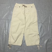 Petite Sophisticate Crop Pants Womens 6P Tan Drawstring Hem Pants NEW - £11.93 GBP