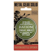 Metal Gear Solid Ration Bottle Opener + Magnet Snake Figure Charm Konami MGS - £28.52 GBP