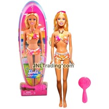 Year 2008 Beach Party Series 12&quot; Doll - Caucasian Model BARBIE N4903 Pink Bikini - £23.97 GBP