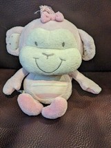 Childrens Place Pink Monkey Plush Polka Dots Stripes Stuffed Animal Toy ... - $53.11