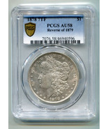 1878 7TF REVERSE OF 1879 MORGAN SILVER DOLLAR PCGS AU58 NICE ORIGINAL COIN - £152.45 GBP