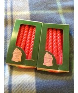VTG Colonial Candle of Cape Cod Twist Candles 4 1/2” Angelabra  Red - $14.95