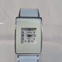 Xin Hua Wristwatch 383 White &amp; Silver Tone Cuff Band Square Face - New B... - £11.76 GBP