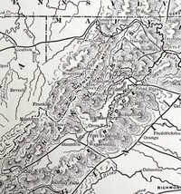 Map Theater Of War Mountain Department 1928 Print General John Fremont DWV3B - £19.30 GBP